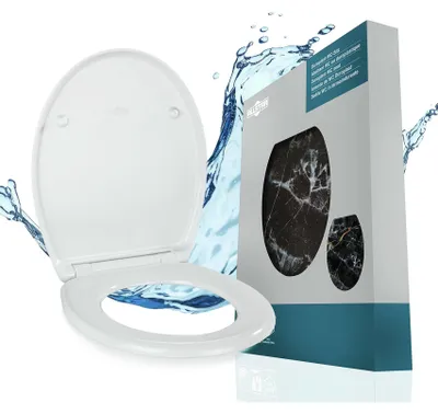 Produktbild von Langsame Absenkung WC-Sitz, 44,8 x 37,3 cm