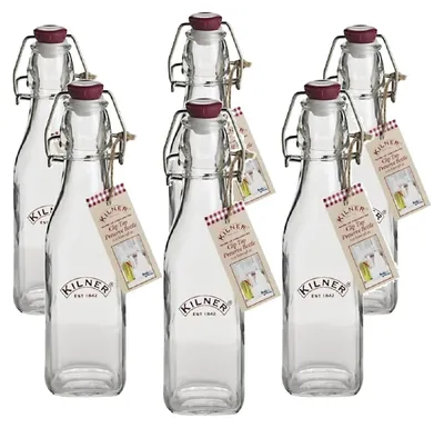Produktbild von Kilner Flasche mit Bügelverschluss - 1L - 6 Flaschen aus Glas