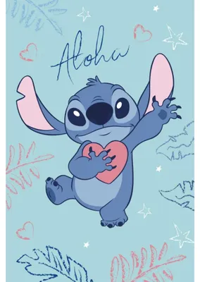 Produktbild von Kinderdecke „Lilo und Stitch – Aloha“ 100x150 cm