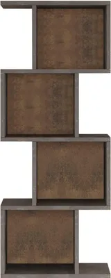 Image de Étagère murale Rebecca Mobili Halleria 125x50x25 Panneau de particules Gris béton Moderne