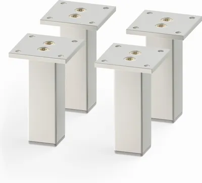Produktbild von 4er Set sossai Aluminium Möbelfüße 100mm in eloxiertem Design Schrankfüße Sockelfüße