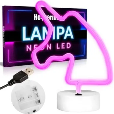 Immagine prodotto di Neon LED Balena bianca alimentata a batterie e USB