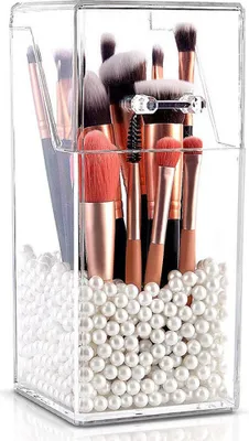 Produktbild von 1000pcs Weiße Plastikperle, Kein Loch, Für Make-up Pinsel Aufbewahrungsbox
