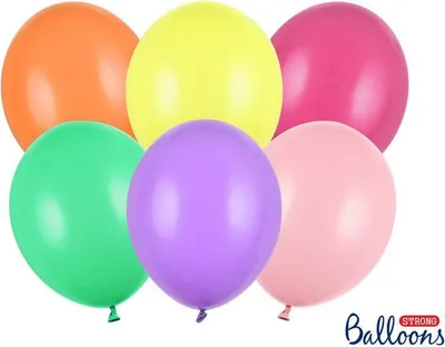 Zdjęcie produktu dla Balony lateksowe Strong, Kolorowe, Pastel Mix, 30 cm, 50 szt.