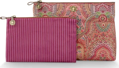 Produktbild von Pip Studio Kulturbeutel Caryn Cosmetic Bags Combi Jabali Red rot