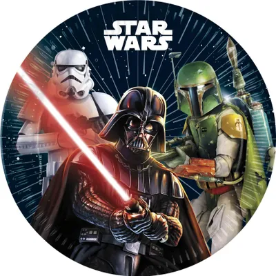 Immagine prodotto di Piatto party Star Wars Il lato oscuro della forza 8 pezzi colorati 23 cm -