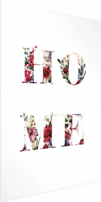 Produktbild von Posterpapier Poster - Home in Flowers 21x30 cm Text m-A-0910-ao-a
