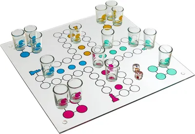 Productafbeelding van Paardenrace drinkspel van glas - Met gekleurde glazen - Drinkspel voor volwassenen