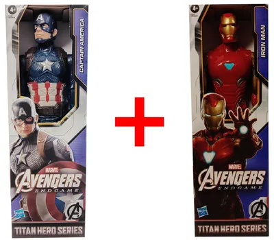 Produktbild von Marvel Avengers Endgame Titan Hero Series Captain America und Iron Man Superhelden