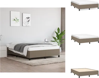 Obrázek produktu pro vidaXL Rám postele taupe 140x200 cm látka - Postele a rámy postelí