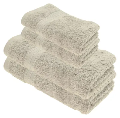 Produktbild von Julie Julsen BIO Duschtuch-Set 4 tlg. 2 Dusch- 2 Handtücher Silber