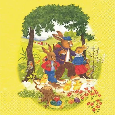 Produktbild von 20 Servietten Osterspaziergang 33x33cm