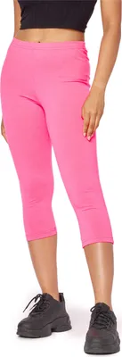 Image de Leggings 3/4 pour femme Bellivalini Neon avec coutures, BLV50-302 (rose, L)