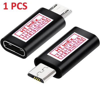 Produktbild von Adapter Micro USB auf USB C Typ-C Buchse wandelt USB Typ B zu USB 3.1 Typ C