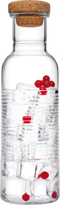 Image de PAŞABAHÇE Hoop Flasche Glas, mit Korkdeckel, Inhalt: 1,07 Liter