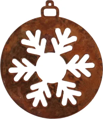 Image de Rostikal Rostkal Flocons de neige Décoration Pendentif 7 cm Rouille noble Décoration jardin Vintage Décoration salon Décoration hivernale