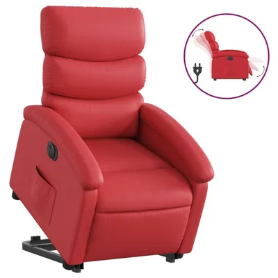 Produktbild von vidaXL Relaxsessel mit Aufstehhilfe Elektrisch Rot Kunstleder