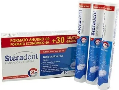 Obrázok produktu pre Steradent Triple Action Tabletten 90 U