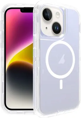 Produktbild von Für iPhone 14 Plus Shockproof MagSafe Magnetic Phone Case (transparent)