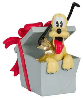 Produktbild von Pluto 3D Figur aus Polyresin 20 cm für Weihnachtsdekoration in Geschenkverpackung