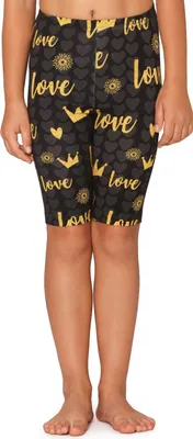 Produktbild von Merry Style Mädchen Kurze Leggings MS10-406(Graphite/Liebe und Krone,110)