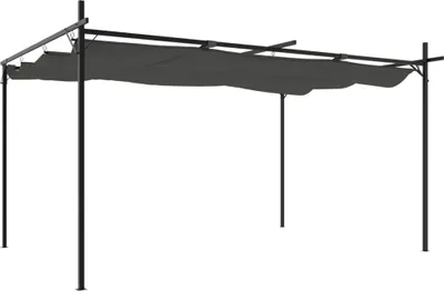 Produktbild von vidaXL Pergola mit Schiebedach Anthrazit 395x292x230 cm