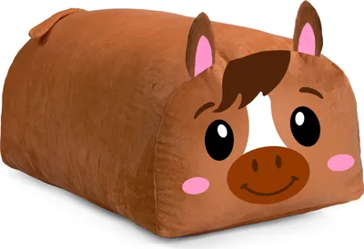 Produktbild von Weiches Plüsch Kissen Kuscheltier in Tier Form Groß 60 x 25 x 35 cm für Schlafzimmer Jugendliche Plüschtier Kawaii Anime Style | Pferd HORSE [091]