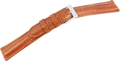 Produktbild von Echtleder-Uhrenarmband, braun, Schlangenoptik, 16 mm