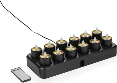 Produktbild von LED Teelichter YUYU, 30 x 14 x 3 cm, wiederaufladbar, Kunststoff