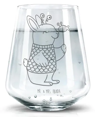 Produktbild von Mr. & Mrs. Panda Glas Fische Astrologie - Transparent - Geschenk, Saftglas, Geschenkidee Zum Geburtstag, Wasserglas, Tumbler, Fischer, Sternzeichen, Geburtstagsgeschenk