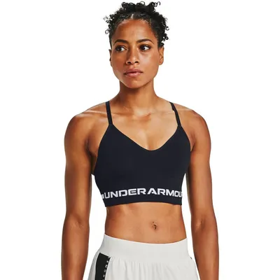 Productafbeelding van Under Armour naadloze sporttop met lichte ondersteuning, zwart, maat L, voor dames, kleur zwart, maat L