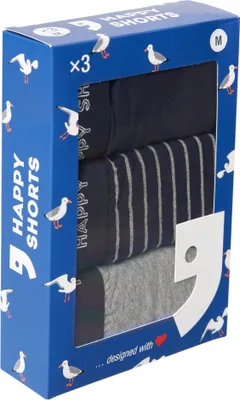 Produktbild von Happy Shorts Herren Retro Pants 3-Pack Motive - Maritim 2 - Größe S