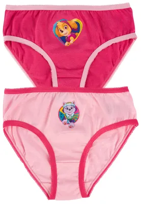 Produktbild von Paw Patrol Unterhose für Mädchen Kinder Panty Slip Unterwäsche Rosa/Pink (2er Pack) 122-128