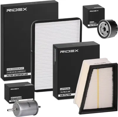 Produktbild von RIDEX Filterset Inspektionspaket Filtersatz für RENAULT MEGANE I (BA0/1) MEGANE I Cabriolet (EA0/1) MEGANE I Grandtour (KA0/1) MEGANE I Classic