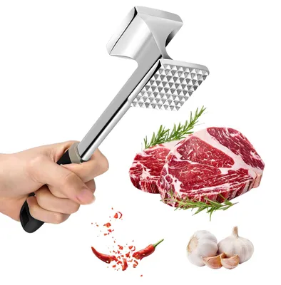 Fleischklopfer aus Aluminium, doppelseitig, 0,3 kg