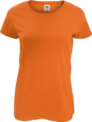 Produktbild von Fruit Of The Loom Damen Lady-Fit T-Shirt, kurzärmlig RW4724 (S) (Orange)