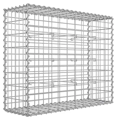 Immagine prodotto di Cesto gabion – cesto in pietra – acciaio zincato – resistente alla ruggine – 100 x 80 x 30 cm