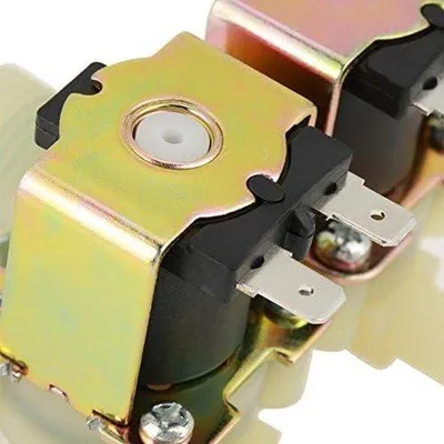 Zdjęcie produktu dla Elektryczny zawór elektromagnetyczny z tworzywa sztucznego DN20 G3/4, 12 V DC, do pralek z podwójną funkcją przepływu