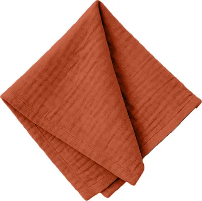 Produktbild von Musselin-Servietten Kupfer 45x45 cm – weiche Tischservietten aus Musselin, Set 10 Stück, natürlich & wiederverwendbar