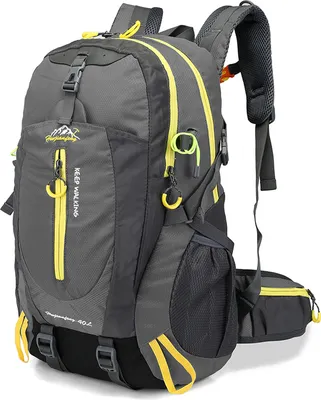Produktbild von 40L Leichtes Wandern Rucksack, Multifunktions Wasser-resistent Casual Camping Trekking Rucksack für Radfahren Reisen Klettern Outdoor Sport