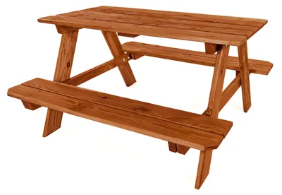 Produktbild von Picknicktisch Kinder aus Lärchenholz braun Kindersitzgruppe Outdoor