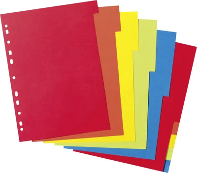 Produktbild von Herlitz Karton Register blanko DIN A4 farbig 10-teilig