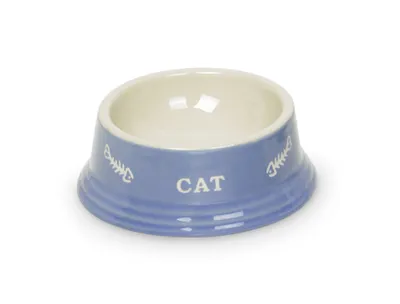Produktbild von Nobby Katzen Keramiknapf Cat hellblau/beige