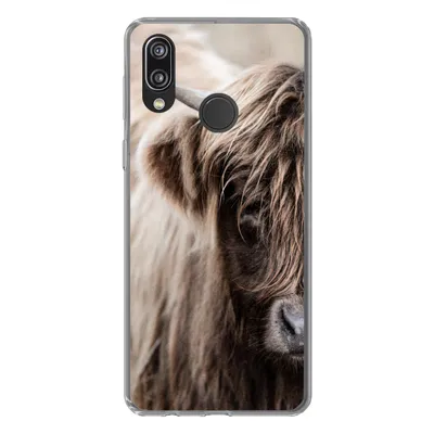 Produktbild von MuchoWow® Handyhülle Schutzhülle Hülle für Huawei P20 Lite (2020) Schottischer Highlander - Kuh - Vlies Silikon Softcase Handy Hülle - Kartenhalter