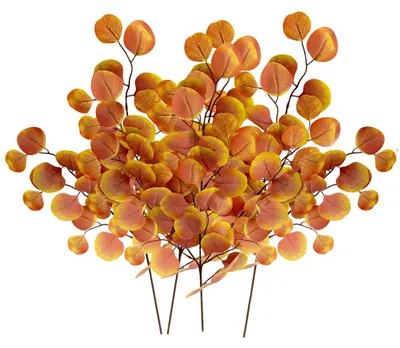 Productafbeelding van Kunstmatige herfstbladeren, kunstplant met eucalyptus, herfstdecoratie, kunstmatige herfstbladeren, kunsttakken, lange stelen voor bloemarrangementen, herfstdecoratie