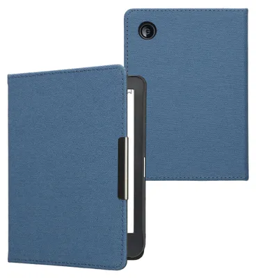 Produktbild von kwmobile Klapphülle kompatibel mit Kobo Clara BW / Clara Colour / Tolino Shine (5) / Shine Color - Schutzhülle e-Reader - Hülle eReader - Blau