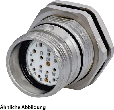 Produktbild von HUMMEL SET inkl. Kontakte M23 Signal Gerätesteckverbinder, Löteinsatz gerade Polzahl 2+16+PE, Buchse mit Gegenmutter