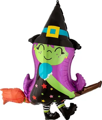 Produktbild von SuperShape Folienballon "Hexe" | Halloween Dekoration