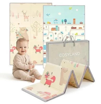 Zdjęcie produktu dla Mata składana dla dzieci zwierzęta edukacyjna piankowa 150X180 cm