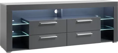 Produktbild von Lowboard >Greta< in matt grau - 179x66x44cm (BxHxT)